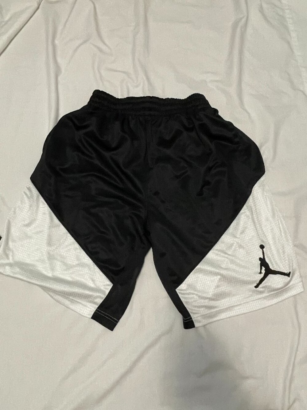 Jordan Basketball Shorts Mens Large Jumpman White Black 589110-010